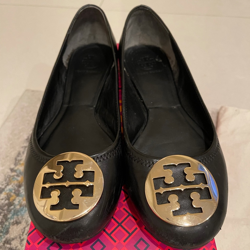 Tory Burch Black Reva Ballet Flats